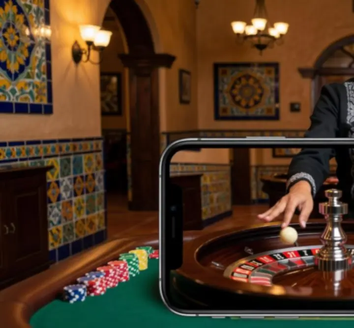 Mesa de casino en vivo online con crupier atendiendo a jugadores mexicanos
